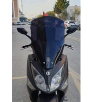 MOTOCAM SYM Joymax 250 İ Siperlik Ön Cam 2013-2016 Model 65cm siyah Renkli 4mm ORTA BOYLU