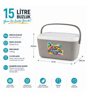 15 LT BUZZY BASKILI BUZLUK TERMOS (1177 COOLER BOX)
