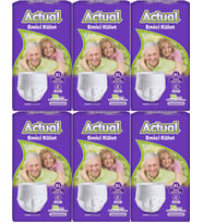 Actual Emici Külot Yetişkin Bezi XL - Extra Large - Ekstra Büyük (Islaklık Göstergeli) 180 Adet