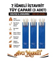 3 Adet - 4 Numara İğne - 7 İğneli - 200gr Atarlı İri İstavrit-Uskumru-Kolyoz Tüy Çaparisi
