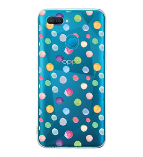 PrintiFy Oppo AX7  ile Uyumlu 1mm Slim Fit Water Color 6 Baskılı Şeffaf  Kılıf