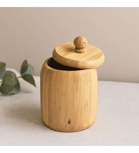 Kapaklı Ahşap Bambu Şekerlik 7.5 x 8.5 cm