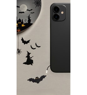 Miyuki Boncuk El Yapımı Yarasa Telefon Çarmı - Charm Halloween Cadılar Bayramı (Çok Renkli)