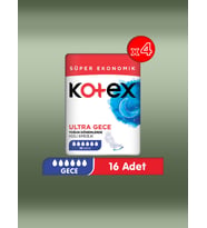 Kotex Hijyenik Ped - Ultra Gece - 16 Adet - 4 Paket (000K4)