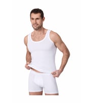195 Erkek Modal Atlet Boxer Takım - Beyaz
