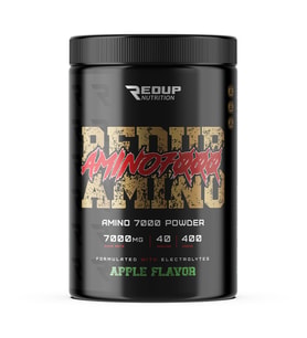 REDUP Nutrition Redup Amino Amino 7000 Powder Apple Flavor 400 Gr – 7000 mg Amino Asit, Elektrolit İçeren Elma Aromalı Toz Amino Asit, 40 Servis