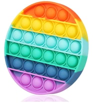 Pop It Duyusal Zihinsel Oyuncak  ( Rainbow Renk, Yuvarlak )