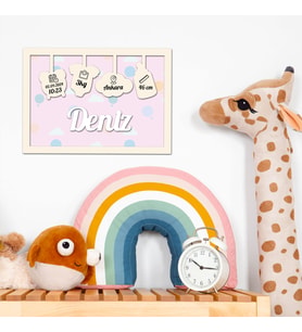 Kişiye Özel Bebek Doğum Anı Tablosu, Ev Ve Duvar Dekorasyonu