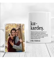 Fotoğraflı Kız Kardeş Kupa Bardak