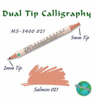 Zig Calligraphy Çift Uçlu Kaligrafi Kalemi 2 mm + 5 mm 021 Salmon 