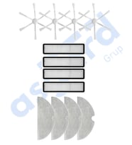 Dreame D9,D9 Max,L10 Pro,D9 Pro Uyumlu 4 Yan Fırça 4 Filtre 4 Mop PKT-iasgf0000156