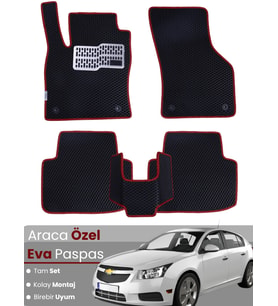 CHEVROLET CRUZE HATCHBACK (2008-2014) Uyumlu EVA Paspas Tam Set–Araca Özel,Su Geçirmez