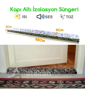1 Adet Kapı Altı Rüzgar Önleyici Kapı Altı İzolasyon Süngeri Kapı Altı Eşik Süngeri Rüzgar Önleyici