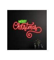 MERRY Christmas Yazılı Yılbaşı Temalı Neon Tabela