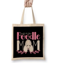 Poodle Mom Dog Mama Bez Çanta Uzun Saplı
