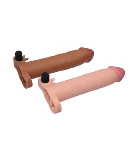 LoveToy X-TENDER Realistik Titreşimli 7 Cm Uzatmalı Penis Kılıfı