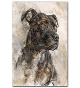 CakatabloSiyah Beyaz Köpek Görseli MDF Tablo