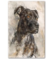 CakatabloSiyah Beyaz Köpek Görseli MDF Tablo