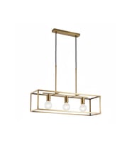 Cornelia 3'lü Sıralı Retro Sıralı Avize RA-AVZ- 3197-58-24 (Eskitme Altın)