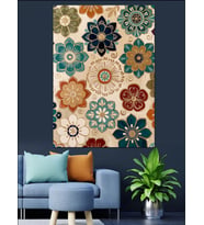 Otantik Geometrik Mandala Desenleri Dekoratif Kanvas - Mdf Ahşap Tablo