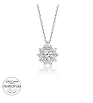 Swarovski Taşlı Gümüş Tektaş Bayan Kolye