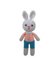 Sevimli Papyonlu Tavşan Amigurumi Organik Oyuncak
