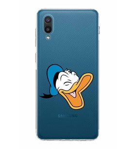 Samsung Galaxy A02  Kamera Korumalı  Kapak Donald Duck Tasarımlı  Şeffaf Kılıf