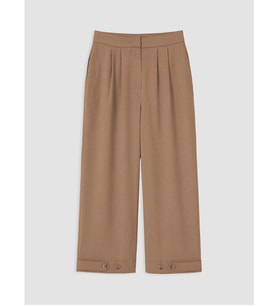 LCW Modest Haki Geniş Paça Pileli Kadın Pantolon