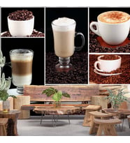 Kahve Çeşitleri Cafe Duvar Kağıdı Baskı