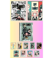 Spy x family Poster A3 ,2 adet defter A4 1adet , fotokart 9 adet