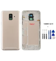 Samsung Galaxy A6 - SM-A600F FULL Kasa Arka Kapak Takım GOLD - TAMİR SETİ