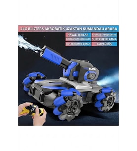 Uzaktan Kumandalı Şarjlı Akrobatik Tank Araba Su Püskürten Işıklı Buharlı 360° Drift Arabası