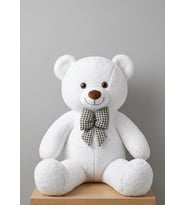 Büyük Boy Yumuşak Papyonlu Oyuncak Ayıcık Peluş 90 Cm