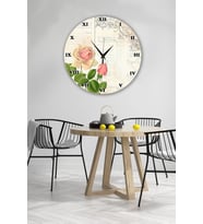 Bilge Retro Tasarımlı Duvar Saati 35x35cm (Baskılı)