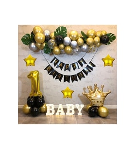 Çıtıpıtıstore Kral Taçlı 1 Yaş Happy Bırthday Doğum Günü Seti