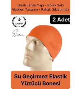 2'li Her Saça Uygun Su Geçirmez Bez Bone Likralı Yüzücü Deniz Havuz Elastik Unisex Kulak Korumalı