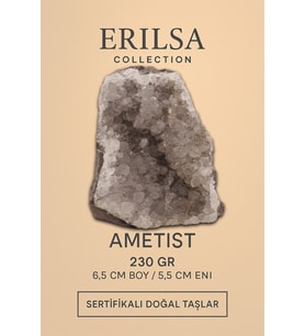 Sertifikalı Ametist Taşı Kütlesi 230 Gr – Ham Doğal Kristal Dekoratif Taş Stresi Azalt Huzur Verir (Mor)