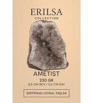 Sertifikalı Ametist Taşı Kütlesi 230 Gr – Ham Doğal Kristal Dekoratif Taş Stresi Azalt Huzur Verir (Mor)