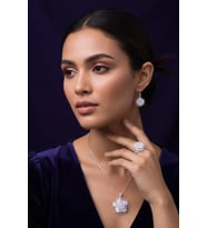 Begonya Çiçeği Model Telkari El İşçiliği 925 Ayar Gümüş Üçlü Set