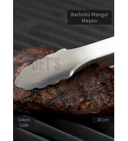 Sunum Maşası Barbekü Maşası Mangal Maşa Çelik Salata Maşası 30 cm
