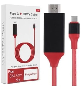 S LİNE Type-C To Hdmı 4K Tv Ses Görüntü Kablosu Samsung S8 / S9 / S10 Uyumlu HDMI Kablo FHD34