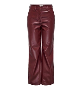 ONLIDINA HW FAUX LEATHER STR PANT CC PNT (Vişne)