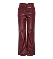 ONLIDINA HW FAUX LEATHER STR PANT CC PNT (Vişne)