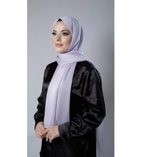 Lila Düz Klasik Şal Şifon Kumaş Janjan Abiye 202108_28