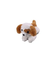 Havlayan Sesli Köpek Peluş Oyuncak Uyku Arkadaşı Hediyelik Peluş Yatan Köpek 35 cm (Çok Renkli)