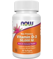 Now Foods Vitamin D3 Max Potency 50,000 IU 50 Softgels - İthal