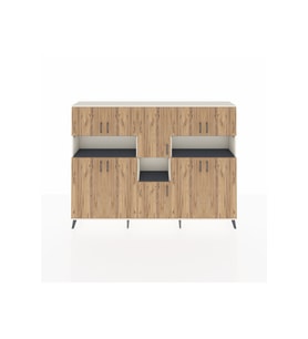 Arges Dolap 14 Raflı 10 Kapaklı 220x30x163 Aytaşı-Çam/Antrasit