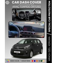 KIA PICANTO (2017-2023) Torpido Örtüsü Panel Koruma Torpido Koruma Tam Uyum Çatlamayı Önler Kaymaz