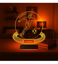 Luvivia Futbolcu Hediye Futbol Tasarım Kişiye Özel 3D Lamba - Masa Gece Lambası