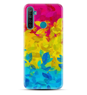 Realme 5i 5 Pro 6i 7 Pro 8 Kılıf Desemli Silikon Yapraklar 1634